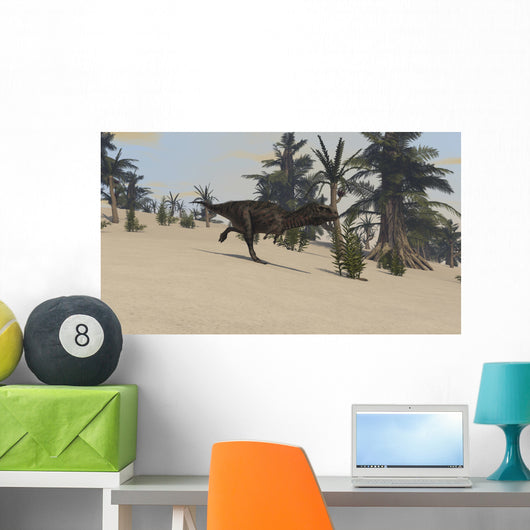 Majungasaurus Prehistoric Environment Wall Decal Design 2