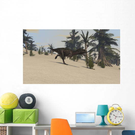 Majungasaurus Prehistoric Environment Wall Decal Design 2