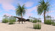 Majungasaurus Tropical Environment Wall Decal