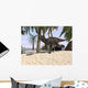 Majungasaurus Running across Tropical Wall Decal Design 2