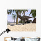 Majungasaurus Running across Tropical Wall Decal Design 2