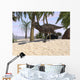 Majungasaurus Running across Tropical Wall Decal Design 2