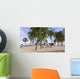 Majungasaurus Running across Tropical Wall Decal Design 1