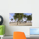 Majungasaurus Running across Tropical Wall Decal Design 1