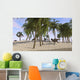 Majungasaurus Running across Tropical Wall Decal Design 1
