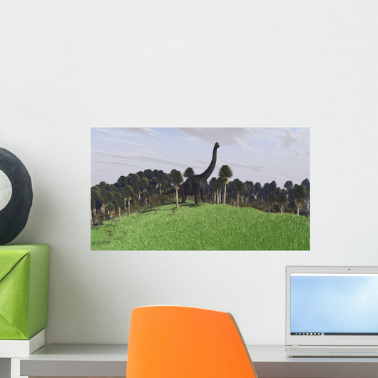 Large Brachiosaurus Open Field Wall Decal Design 2