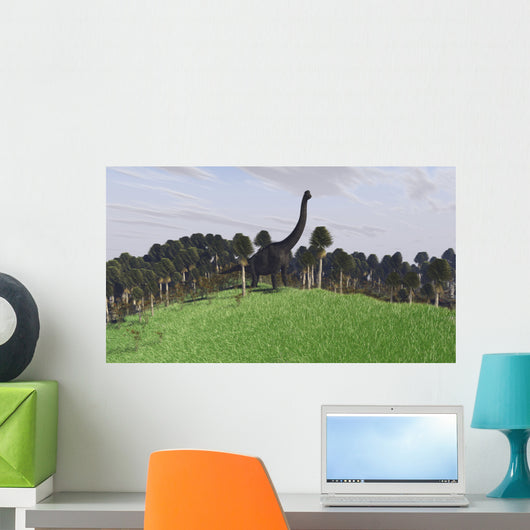 Large Brachiosaurus Open Field Wall Decal Design 2