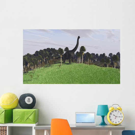Large Brachiosaurus Open Field Wall Decal Design 2