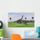 Large Brachiosaurus and Gigantoraptor Wall Decal
