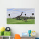Large Brachiosaurus and Gigantoraptor Wall Decal