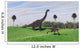 Large Brachiosaurus and Gigantoraptor Wall Decal