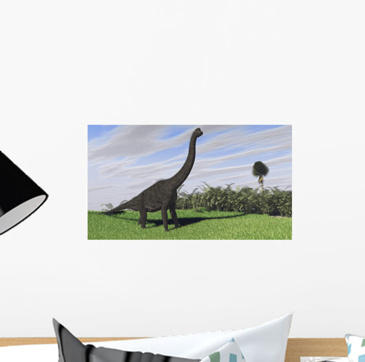 Large Brachiosaurus Open Field Wall Decal Design 1