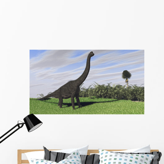 Large Brachiosaurus Open Field Wall Decal Design 1