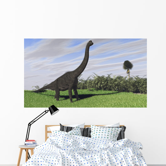 Large Brachiosaurus Open Field Wall Decal Design 1