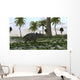 Triceratops Prehistoric Environment Wall Decal Design 2