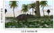 Triceratops Prehistoric Environment Wall Decal Design 2