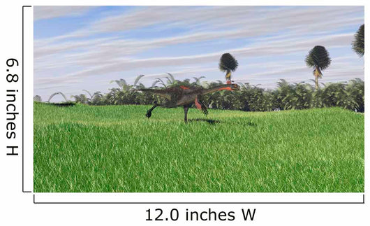 Gigantoraptor Running across Open Wall Decal Design 2