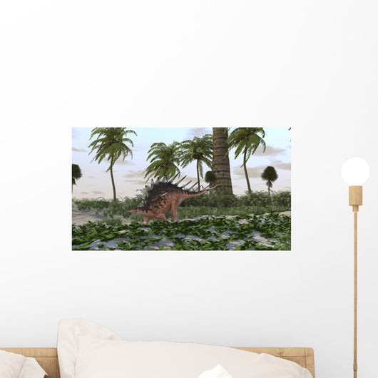 Kentrosaurus Prehistoric Landscape Wall Decal Design 1