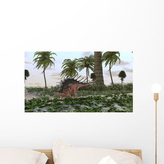 Kentrosaurus Prehistoric Landscape Wall Decal Design 1