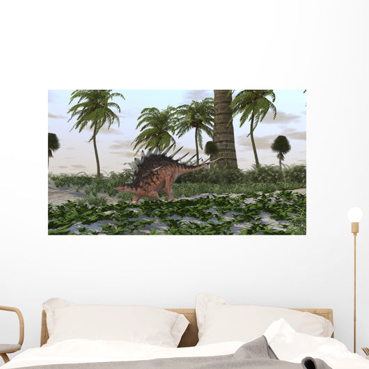 Kentrosaurus Prehistoric Landscape Wall Decal Design 1
