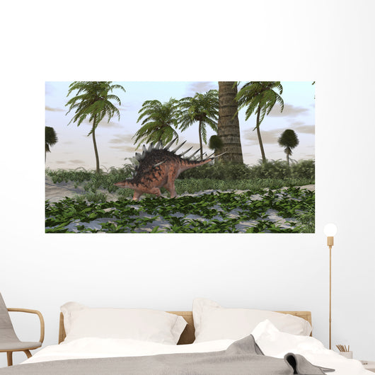 Kentrosaurus Prehistoric Landscape Wall Decal Design 1