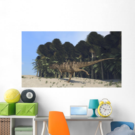 Ceratosaurus Running across Prehistoric Wall Decal Design 2