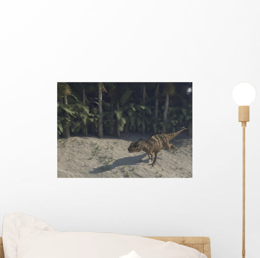 Ceratosaurus Running across Prehistoric Wall Decal Design 1