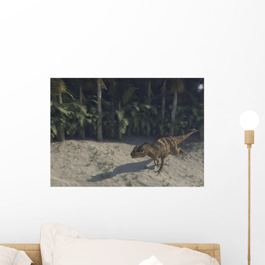 Ceratosaurus Running across Prehistoric Wall Decal Design 1