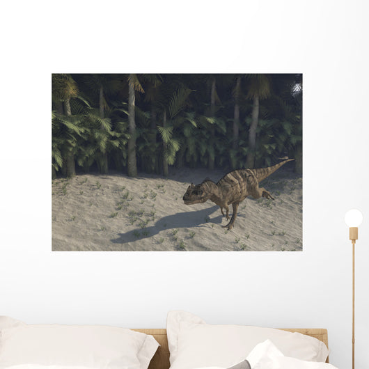 Ceratosaurus Running across Prehistoric Wall Decal Design 1