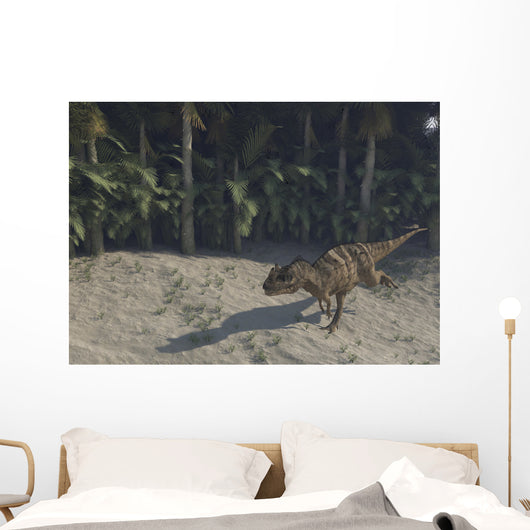 Ceratosaurus Running across Prehistoric Wall Decal Design 1