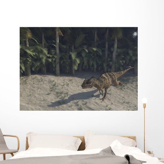 Ceratosaurus Running across Prehistoric Wall Decal Design 1
