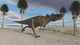 Ceratosaurus Running across Barren Wall Decal Design 4