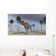 Ceratosaurus Running across Barren Wall Decal Design 3