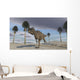 Ceratosaurus Running across Barren Wall Decal Design 3