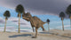 Ceratosaurus Running across Barren Wall Decal Design 3