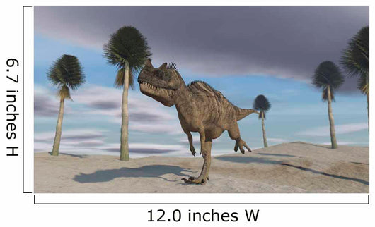 Ceratosaurus Running across Barren Wall Decal Design 3