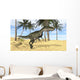 Monolophosaurus Walking across Prehistoric Wall Decal