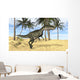 Monolophosaurus Walking across Prehistoric Wall Decal