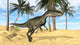 Monolophosaurus Walking across Prehistoric Wall Decal