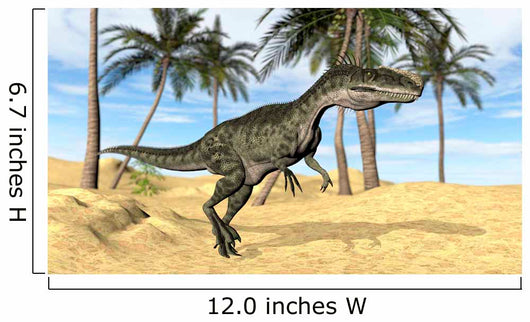 Monolophosaurus Walking across Prehistoric Wall Decal