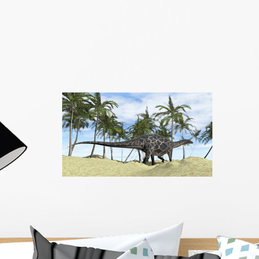 Dicraeosaurus Walking across Prehistoric Wall Decal Design 3