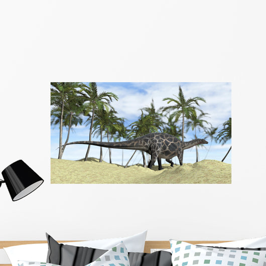 Dicraeosaurus Walking across Prehistoric Wall Decal Design 3