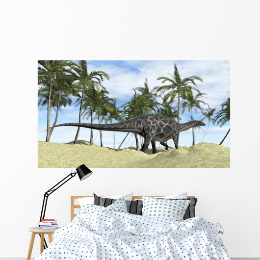 Dicraeosaurus Walking across Prehistoric Wall Decal Design 3