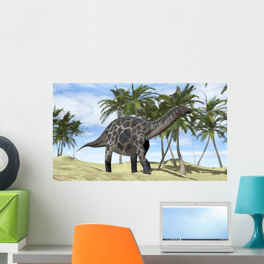 Dicraeosaurus Walking across Prehistoric Wall Decal Design 2