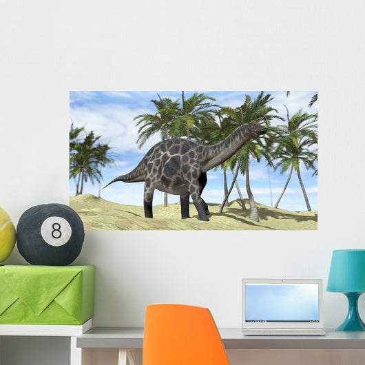 Dicraeosaurus Walking across Prehistoric Wall Decal Design 2