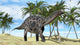 Dicraeosaurus Walking across Prehistoric Wall Decal Design 2