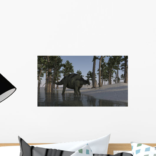 Brachytrachelopan Walking along Shallow Wall Decal Design 1