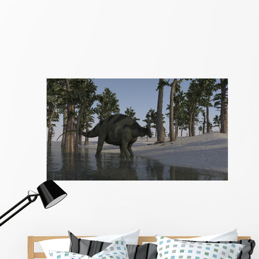 Brachytrachelopan Walking along Shallow Wall Decal Design 1
