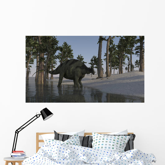 Brachytrachelopan Walking along Shallow Wall Decal Design 1