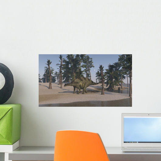 Brachytrachelopan Walking along Shoreline Wall Decal